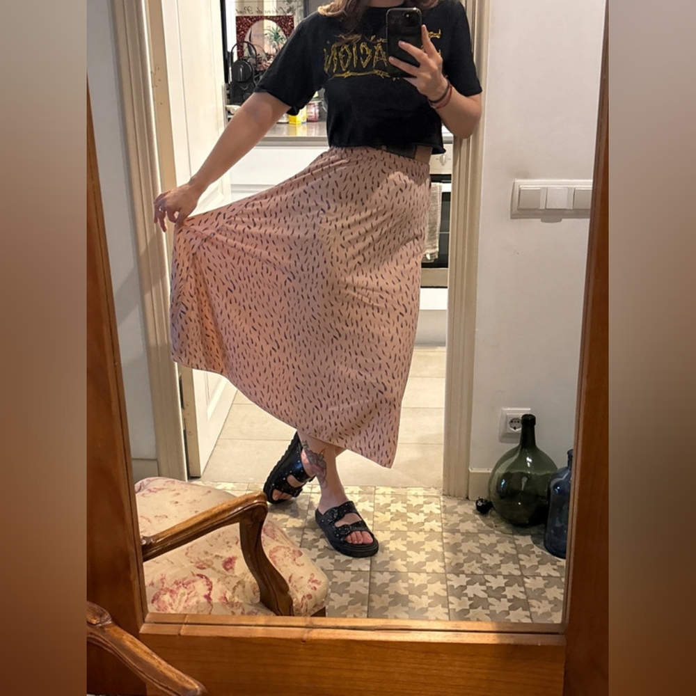 Pink Patterned Women's Skirt